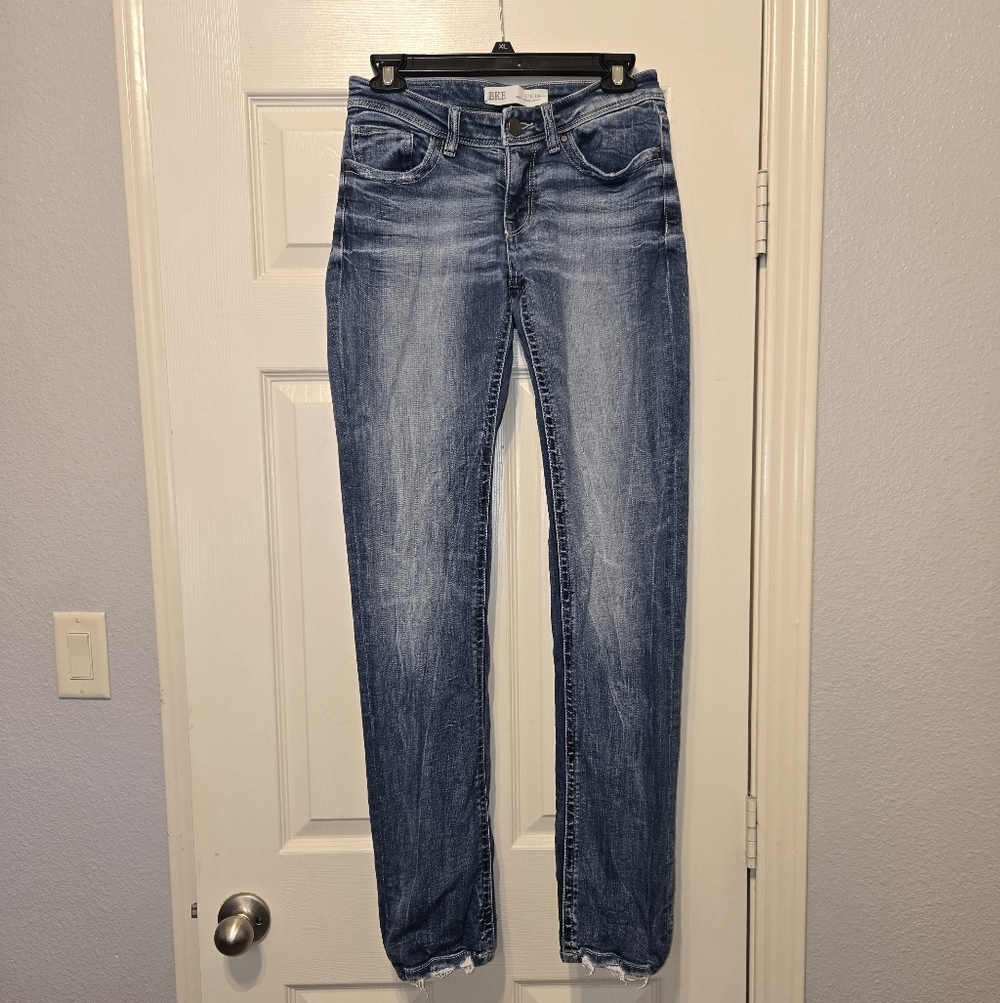 BKE Stella Women's Slim Fit Low Rise Straight Leg Jeans, 26x31 1/2